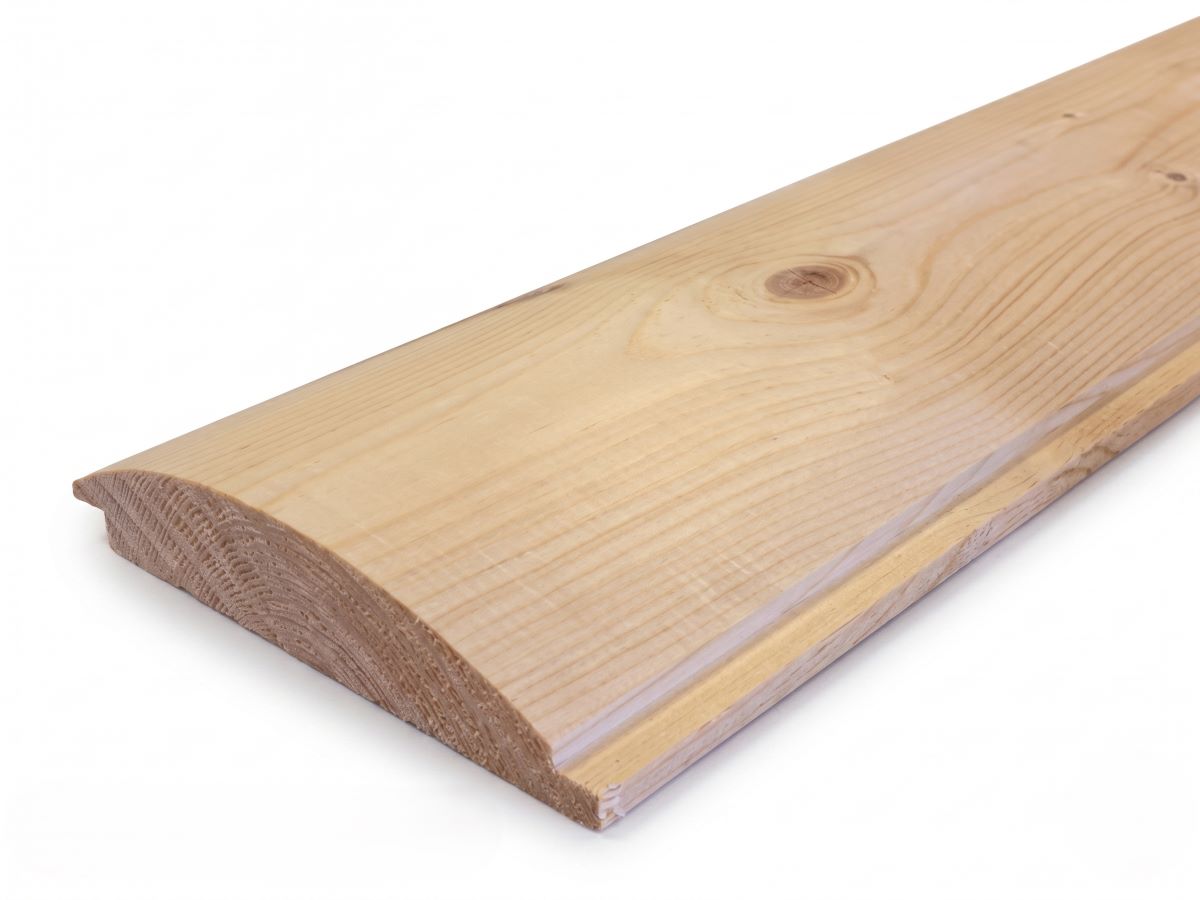 Wood Quarter Log Siding Example 1